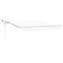 Markiza zwijana Biały 300 x 250 cm Poliester i Metal