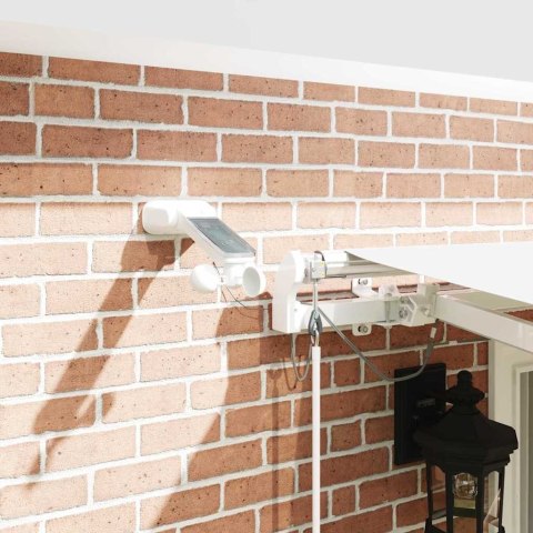 Markiza zwijana Biały 400 × 300 cm Poliester i Metal