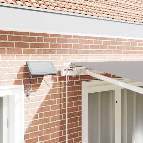 Markiza zwijana Jasnoszary 350 x 250 cm Tkanina i Stal