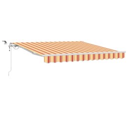 VidaXL Markiza zwijana Ze LED Lights Żółty i pomarańczowy 350 x 250 cm