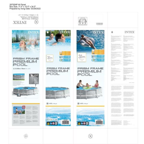 Basen Demontowalny Intex 26700NP 305 x 76 cm