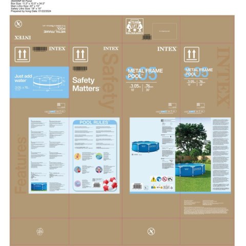 Basen Demontowalny Intex 305 x 76 cm 4485 L Okrągła