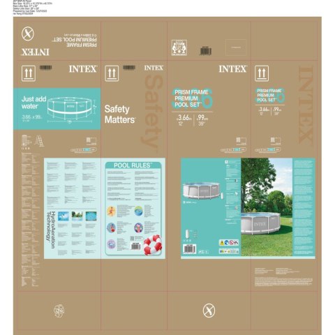 Basen Demontowalny Intex Prism Frame 366 x 99 x 366 cm 366 x 99 cm 8592 l