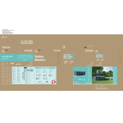 Okrągły Basen z pompą Filtrującą Intex 478 x 124 cm 16.500 l Okrągła