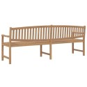 Ławka ogrodowa, 228x59,5x90 cm, lite drewno tekowe