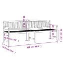 Ławka ogrodowa, 228x59,5x90 cm, lite drewno tekowe