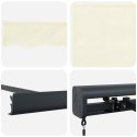 Markiza zwijana Kremowy i szary 400 × 300 cm Canvas i Aluminium