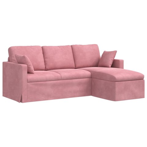 Sofa Różowy 198 x 134 x 80 cm Aksamit