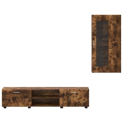 Zestaw szafek RTV FLORIN Dąb wędzony Materiał drewnopochodny