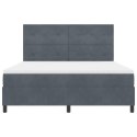 Łóżko sprężynowe z materacem Ciemnoszary 180 x 200 cm tkanina