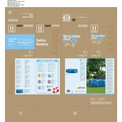 Basen Demontowalny Intex 366 x 76 cm 6503 L Okrągła