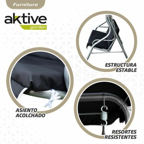 Fotel na biegunach Aktive 3 miejsca Czarny 180 x 107 x 160 cm