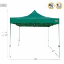 Gazebo Aktive 300 x 300 x 220 cm Kolor Zielony Składany Regulowana wysokość