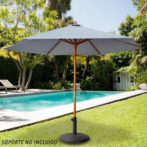 Parasol Aktive Szary Ø 4,8 cm 300 cm Drewno