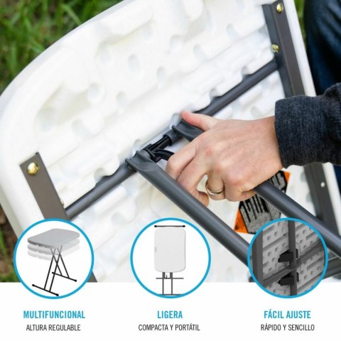 Składany stolik Lifetime 66 x 71 x 46 cm Biały Stal HDPE