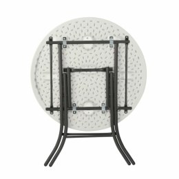 Składany stolik Lifetime Biały Okrągła Stal Plastikowy 83 x 73,5 cm