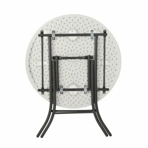 Składany stolik Lifetime Biały Okrągła Stal Plastikowy 83 x 73,5 cm