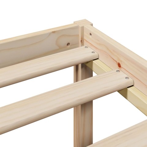 Łóżko z regałem, bez materaca, 160x200 cm, lite drewno sosnowe