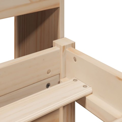 Łóżko z regałem, bez materaca, 160x200 cm, lite drewno sosnowe