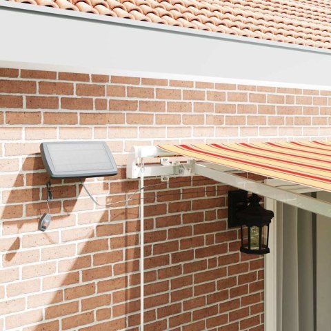 Markiza zwijana Ze LED Lights Żółty i pomarańczowy 450 × 350 cm