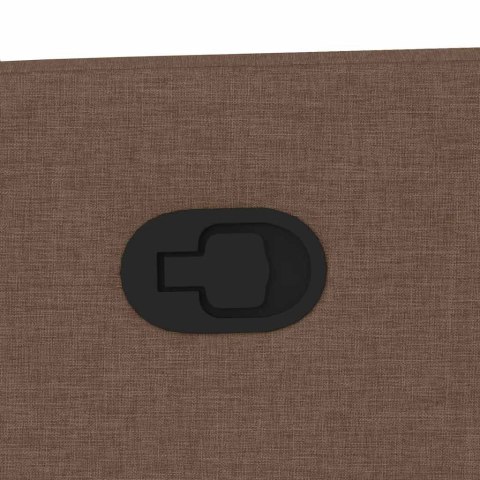 Podnoszony fotel rozkładany, brązowy, obity tkaniną