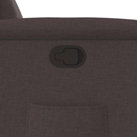 Podnoszony fotel rozkładany, ciemnobrązowy, obity tkaniną