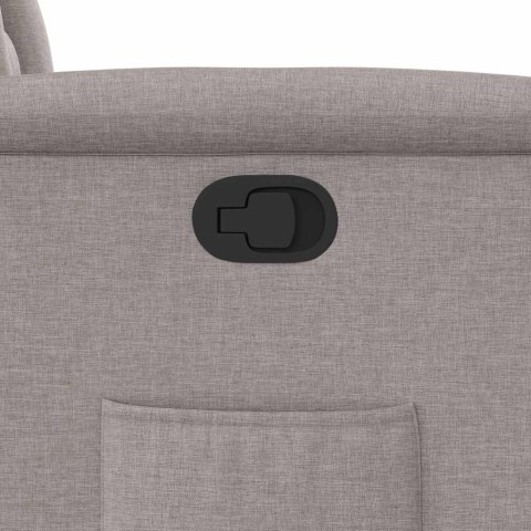 Podnoszony fotel rozkładany, kolor taupe, obity tkaniną