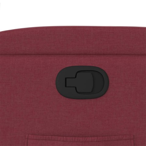 Podnoszony fotel rozkładany, winna czerwień, obity tkaniną