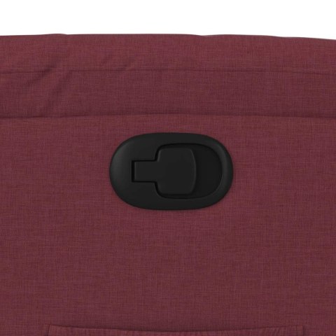 Podnoszony fotel rozkładany, winna czerwień, obity tkaniną