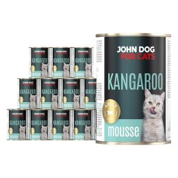 John Dog dorosły kangur mus puszka karma mokra dla kota 400g*12