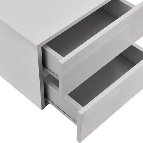 Szafka nocna wisząca biała 40x29x30 cm, 2 szuflady