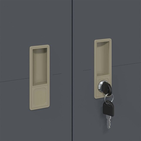 Szafka do przechowywania 2 pcs Antracyt 90 x 40 x 180 cm Stal