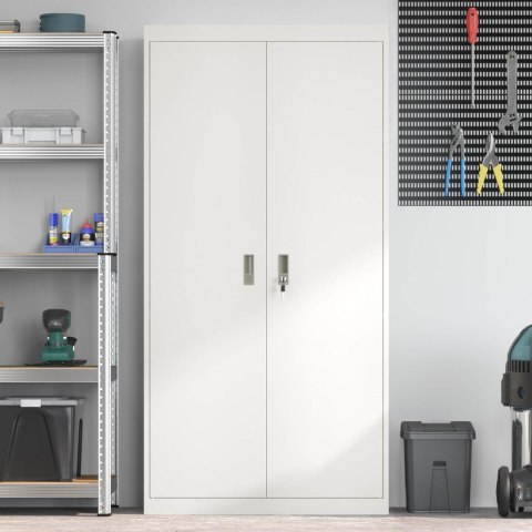 Szafka do przechowywania 2 pcs Biały 90 x 40 x 180 cm Stal