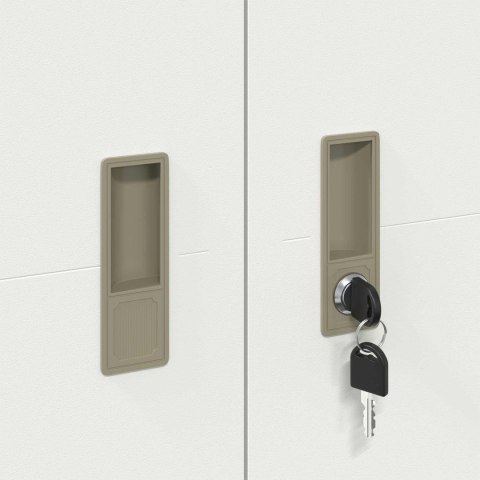 Szafka do przechowywania 2 pcs Biały 90 x 40 x 180 cm Stal