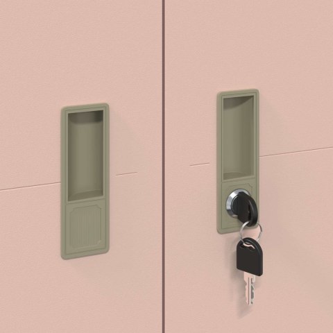Szafka do przechowywania 2 pcs Różowy 60 x 40 x 200 cm Stal