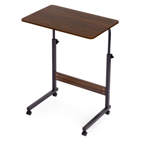 Mobilny stolik pod laptopa biurko dostawiane do fotela kanapy ciemny orzech ModernHome