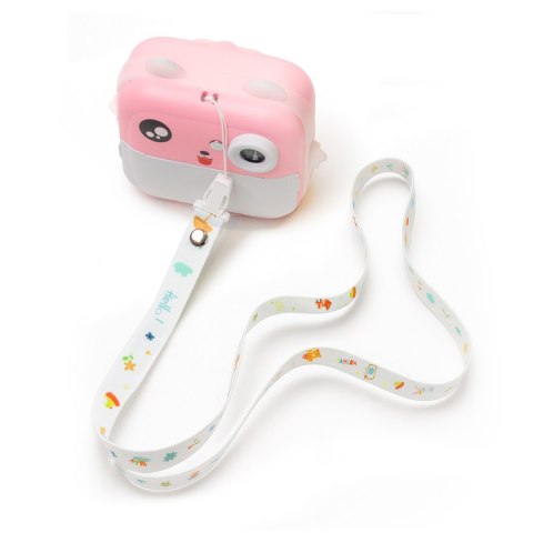 Mini drukarka termiczna WDT-01 z aparatem kamerą dla dzieci - różowa