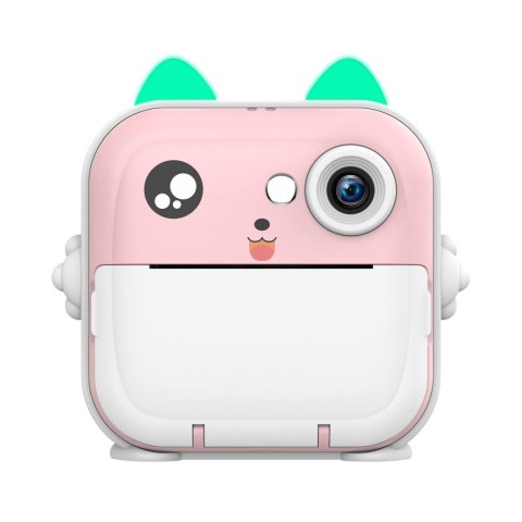 Mini drukarka termiczna WDT-01 z aparatem kamerą dla dzieci - różowa