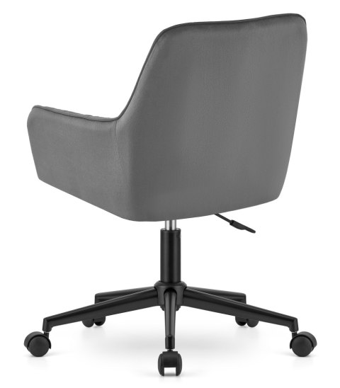 Fotel obrotowy ROXY - ciemny szary aksamit