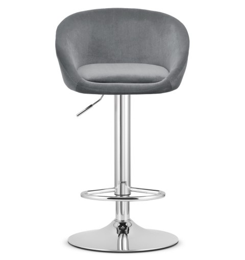 Hoker EAST - aksamit szary / baza chrom