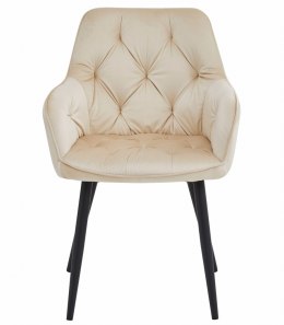 Krzesło JORK - beż aksamit / nogi czarne x 1