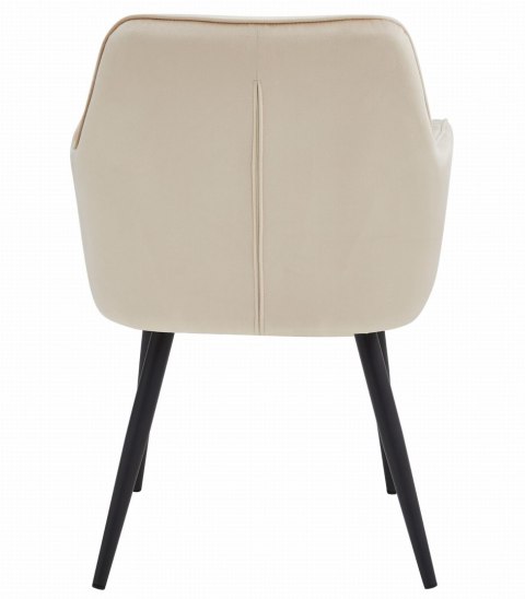 Krzesło JORK - beż aksamit / nogi czarne x 1