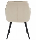 Krzesło JORK - beż aksamit / nogi czarne x 2