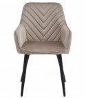Krzesło NANA - ciemny beż aksamit / nogi czarne x 1