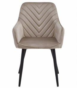 Krzesło NANA - ciemny beż aksamit / nogi czarne x 1