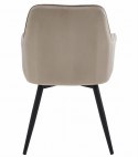 Krzesło NANA360 - ciemny beż aksamit / nogi czarne x 1