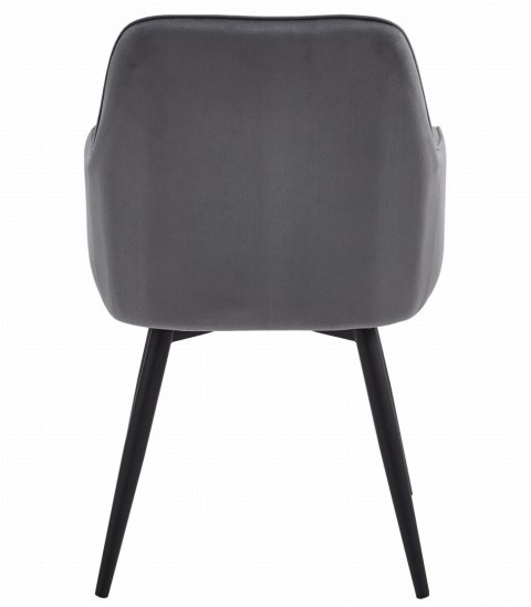 Krzesło NANA360 - ciemny szary aksamit / nogi czarne x 2
