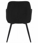 Krzesło NANA360 - czarny aksamit / nogi czarne x 1