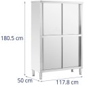 Szafa gastronomiczna magazynowa ze stali nierdzewnej drzwi suwane 180x118x50cm
