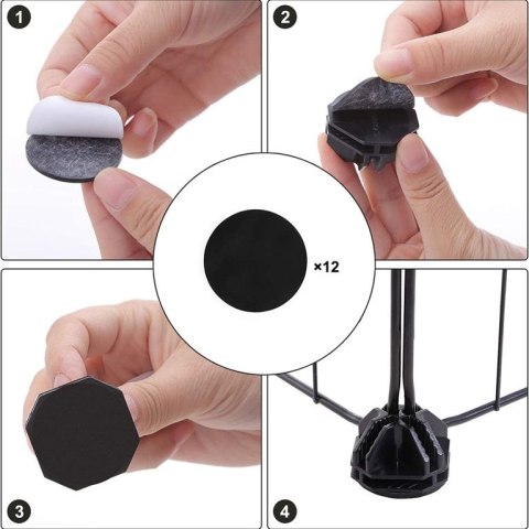 Klatka modułowa dla gryzoni SONGMICS 143x73x46 cm, czarna